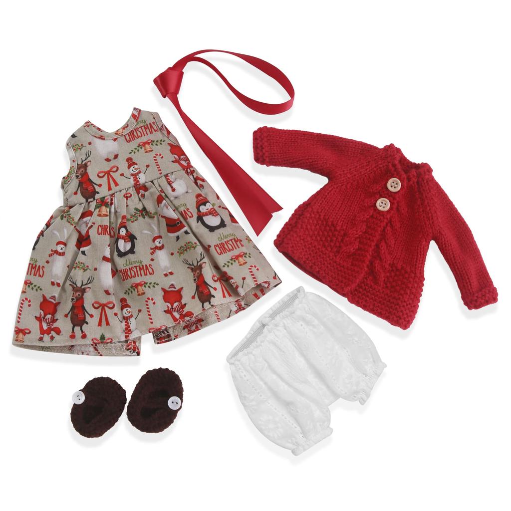 BlissfulPixie Handmade Waldorf Doll Clothes 30cm Clothes Set Lovely Box Girls Christmas Birthday Gift Gabriella Clothes Accessories -
