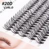 100pcs Heat Bonded Cluster Lashes Makeup Individual Cluster Eye Lashes Grafting Fake False Eyelashes