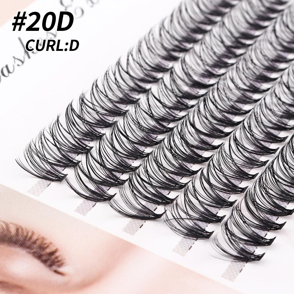 100pcs Heat Bonded Cluster Lashes Makeup Individual Cluster Eye Lashes Grafting Fake False Eyelashes