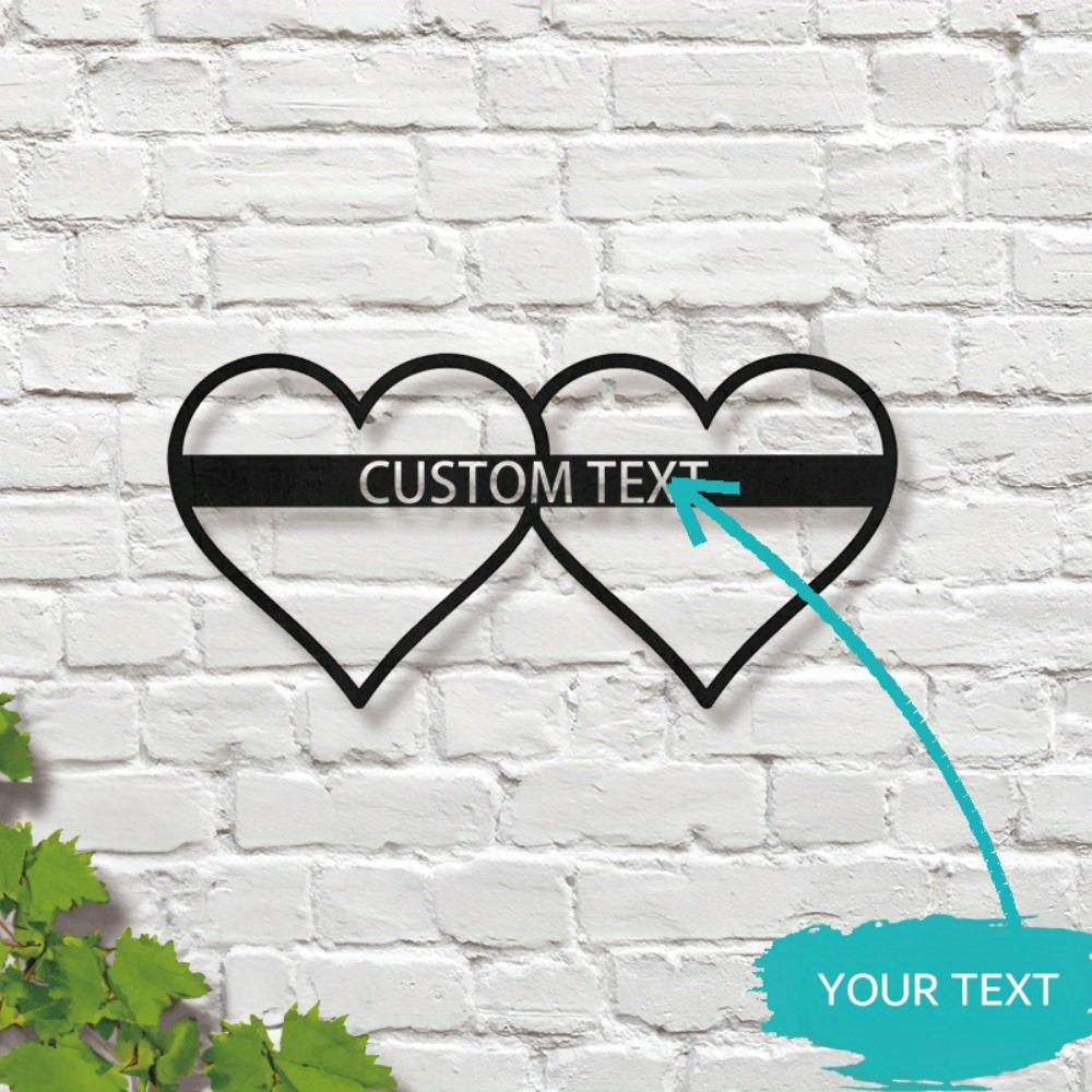 Custom Infinity Heart Metal Sign Personalized Couple Name Wall Decor Engagement Gift Valentine