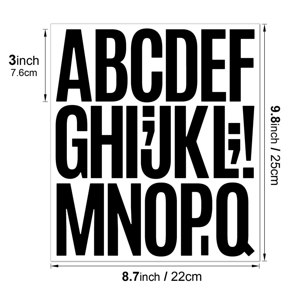 3-inch Letter Sticker DIY English Decorative Mailbox Car Pull Flag Waterproof Creative Digital Letter Sticker
