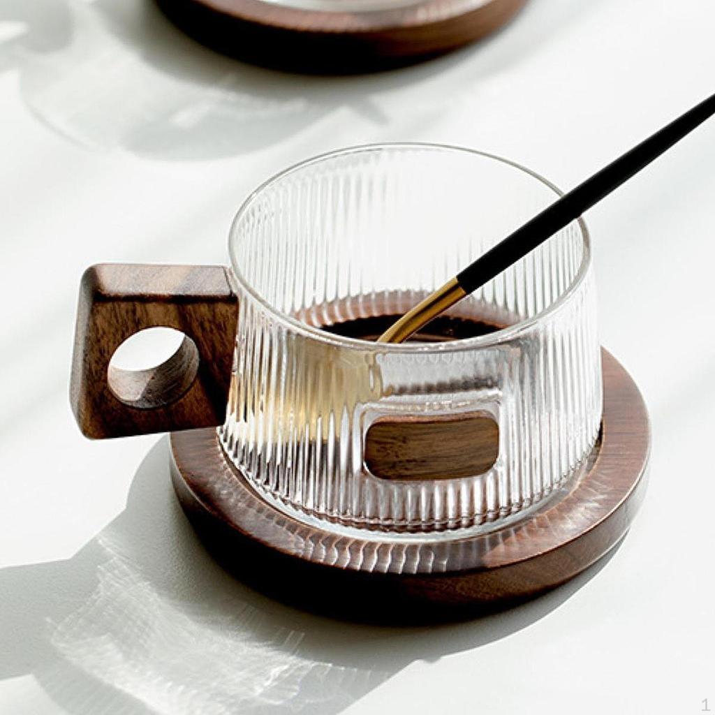 Mug with Coaster for Afternoon Tea and Breakfast Use