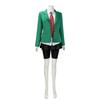 Anime Tomo-chan Is A Girl! Tomo Aizawa Junichirou Kubota Cosplay Costume Wig Green Outfit School Uniform Skirt Spats Men Women