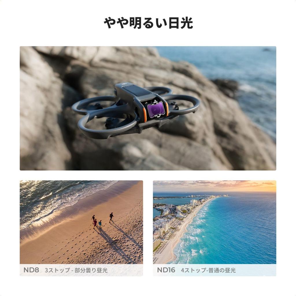 K&F Concept DJI Avata 2 Dedicated Filter Set (PL, ND8, ND16) - PL Filter, ND Filter, Protective Filter, Easy Installation, Light Reduction