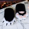 Thicken Squeaking Cat Paw Plush Gloves Furry Cartoon Mittens Warm Cute Cosplay Accessory for Winter Camping Adults Kids