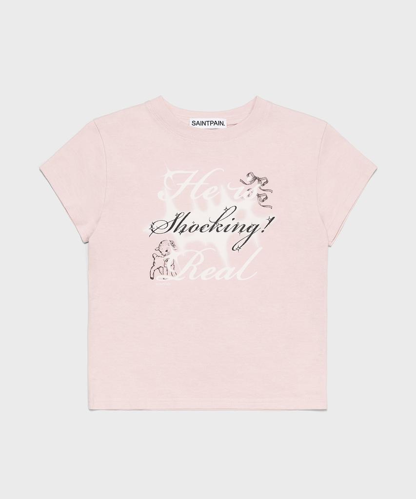 SAINTPAIN Sp Shocking Crop Short Sleeve T-Shirt Pink