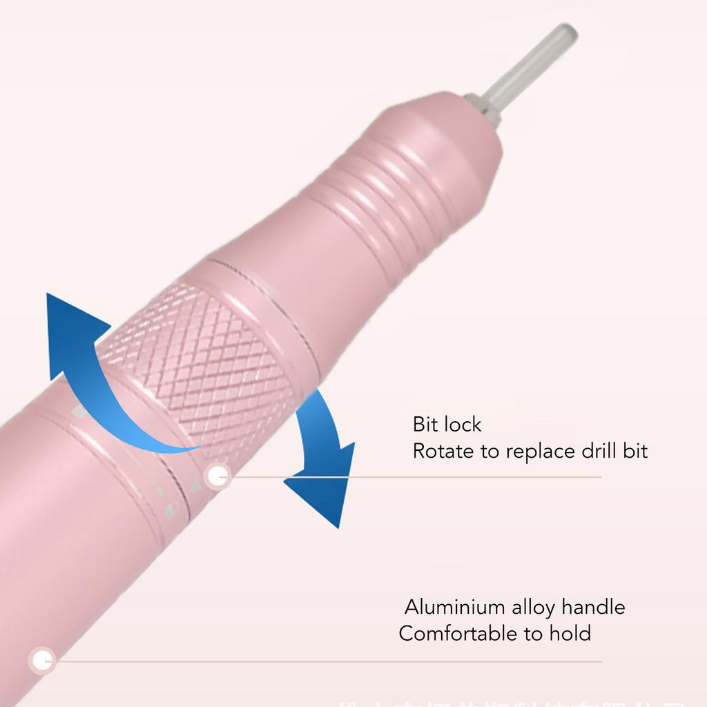 Electric Nail Grinder Kit Nail Polisher 35000rpm Portable Rechargeable Manicures Pedicures Nail Polish Pen