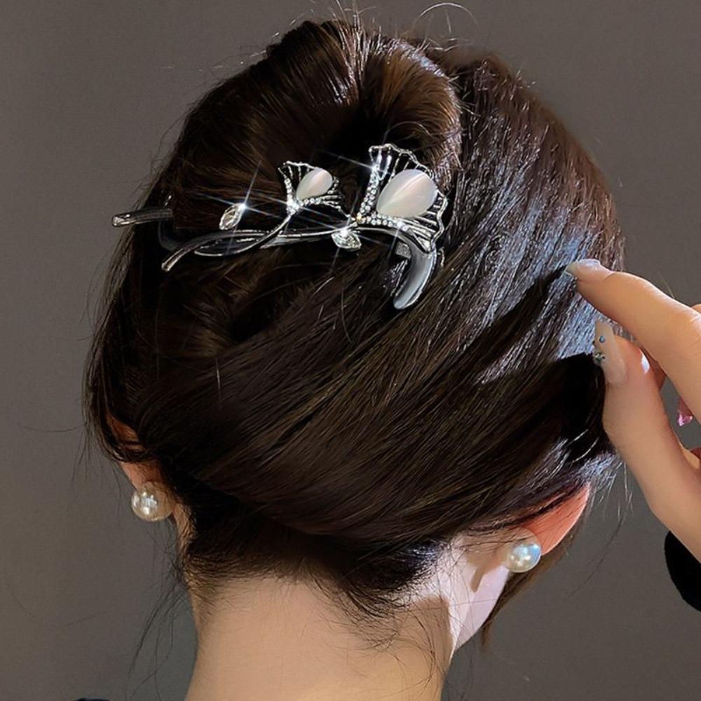 

Pearl Pearl Hair Clip Elegant Ponytail Clip New Frog Buckle