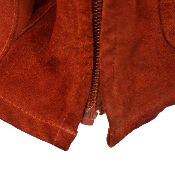 Sears JR Bazaar Suede Leather Jacket 11 Brown Hood Women Used