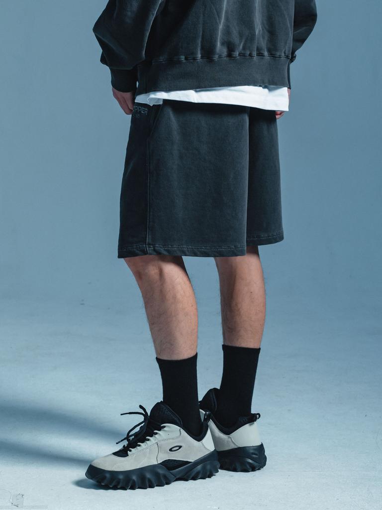 PSSHOPPER Original Pigment Washed Shorts [Dark Gray]