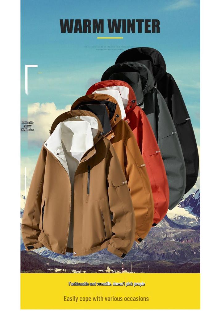 2026 Autumn Men's Windproof Workwear Jacket - Outdoor Sports & Casual Mountaineering Top