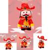 Lucky Charm Figurine For Spring Festival Wealth God Decoration For Hotel Mall Storefront Sewn With Sand Foam And Stuffed Toy Material