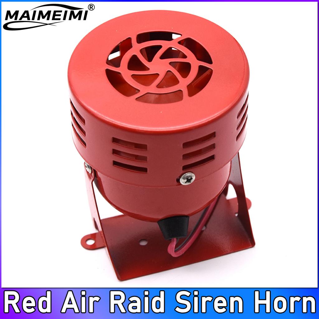 12V Sirenenhorn Mini 110dB Rotes Luftschutzsirenenhorn Lautsprecher Alarm Auto LKW Ton Elektromotor Angetrieben Druckluft-Horn Laut