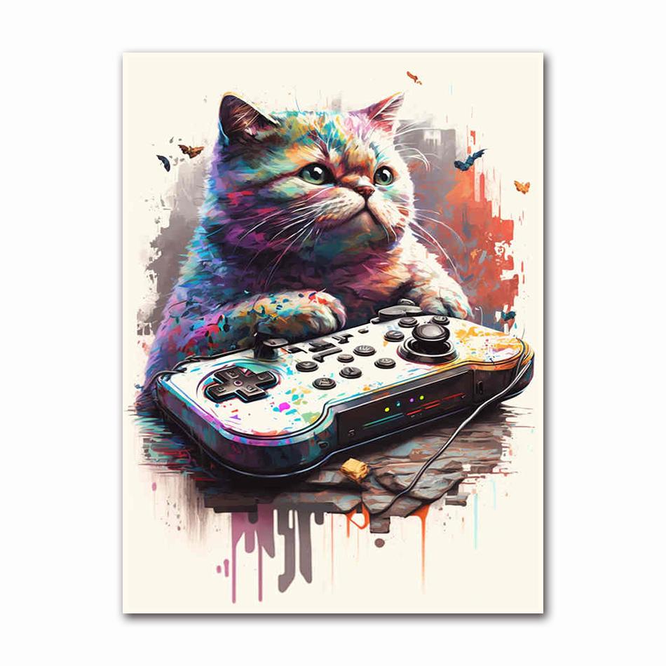 Colorful Game Controller Wall Art Poster Prints Nordic Aesthetic Picture Canvas Painting Gaming Boy Room Home Decoration