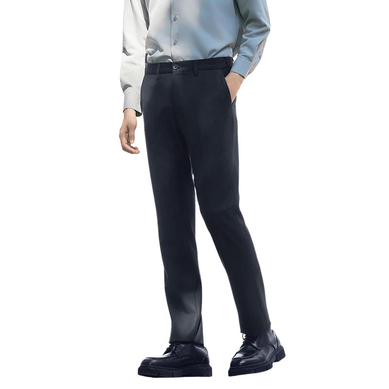 Men s 50% Wool Blend Elastic Waist Formal Trousers 31