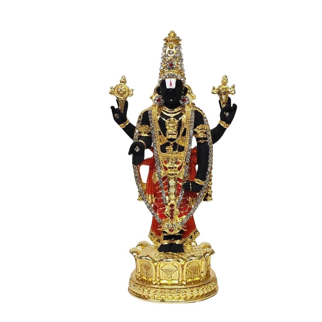 Tirupati Balaji Idol für Mandir | Pooja-Raum Lord Vishnu Shree Venkateswara Swamy Statue Gott Balaji zum Geschenk Wohnzimmer
