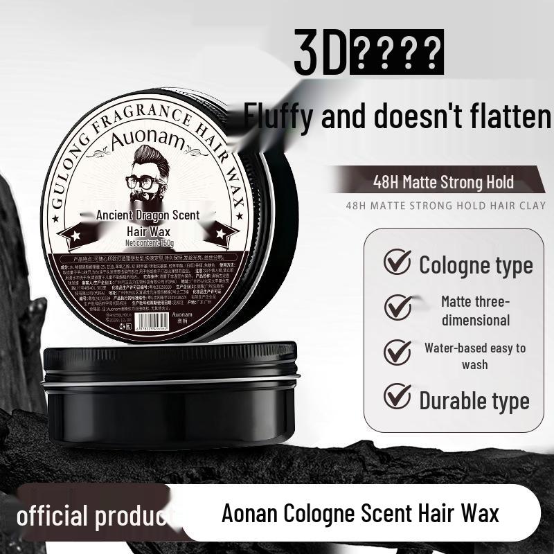 Australian Sandalwood Matte Hair Wax: Long-lasting Hold, Volumizing, Sculpting, Non-Greasy, Easy Wash, Matte Shine, Moisturizing Scent.