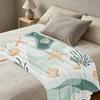 Home Flannel Throw Blanket - Solid Color Ocean Themed, Soft Cozy Warm Blanket for Home Lounge, Halloween & Christmas Use