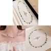 French Retro Pearl Beaded Necklace With Geometric Design For Elegant Women