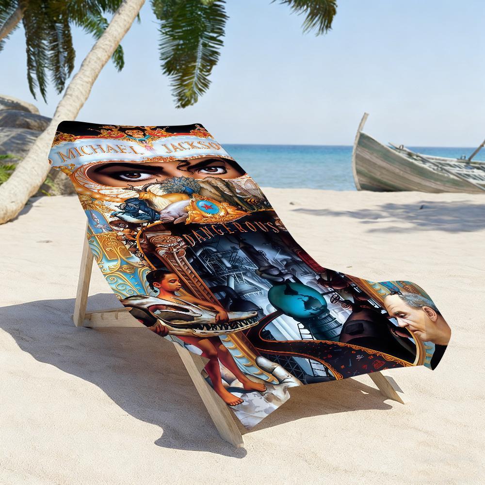 Hot Singer Michael J-Jackson Towel Sports Quick Dry Travel Camping Gear Sandproof Soft Light Large Beach Towel