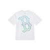 MLB Serie Monogram SS24 Boston Red Sox Stampa Logo Grande Degradé Girocollo T-Shirt Unisex Top Avorio 3ATSM1643-43IVS