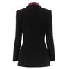 1 Piece  Luxury Red Bead Decoration Women's Black Slim Fit Suit European American Fashionable Party Sparkling Blazer Femmes Blazer Mujer