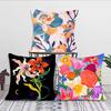 Flower Art Pillow Case Fashion Square Pillowcase Bedroom Sofa Room Ins Decoration Leisure