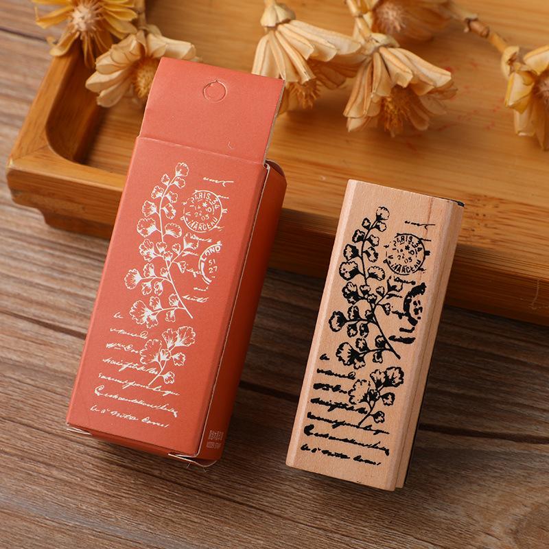Exquisite Wooden Floral Girl Stamps - Creative Fresh Plant DIY Journal Decor Stamps (8 Styles To Choose) Journal Stamp Journal