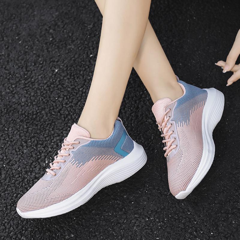 Fashion Sneakers Women Lightweight Summer Mesh Breathable Comfortable Outdoor Flat Breathable Big Size Running Shoes Fashionable Anti Sl