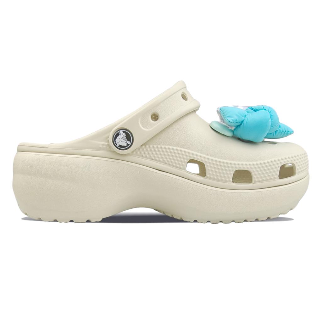 Crocs Classic Platform Clog BNK Pillow Party EVA Comfortable Simple Cute Versatile Casual Hole Shoes Women White