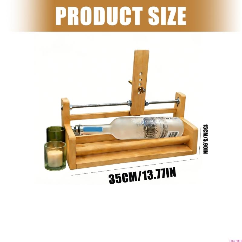 Compactly Wood Frame Glass Bottle Cutting Tool For Home DecorativeProjects And Recycling Crafts Cutter 35x15cm