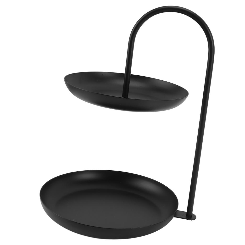 Dessert Rack Fruit Stand Round 2 Tier Iron Display Holder for Party Wedding Birthday Home