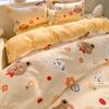 Girls Boys Gift Bedding Set Cute Bear Duvet Cover Set With Zipper Pink Heart Bed Sheet Pillowcases No Filler Twin Queen Size