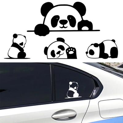 Guckender Panda Autoaufkleber Vinyl ATV Kreativer Aufkleber Niedlich Okklusion Kratzer Kühlschrank Klimaanlage Autozubehör Außen