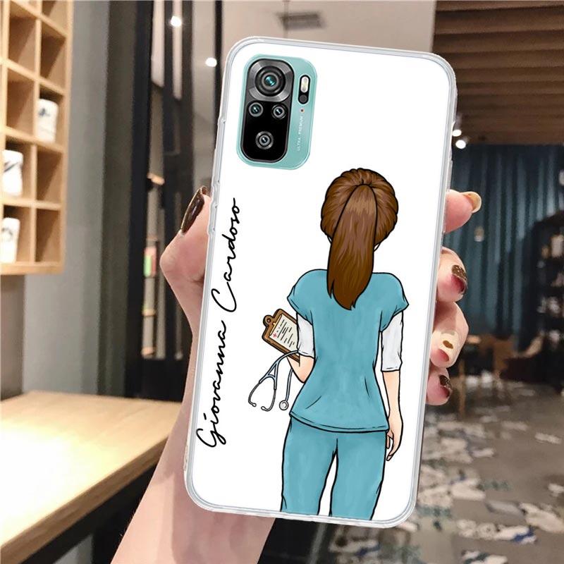 Lékařská sestra Lékař Měkký kryt na telefon Pro Xiaomi Redmi Note 12 12S 13 14 11 11S 10 Pro 10S 11T 11E Plus 14Pro Vzorovaný kryt Poznámka
