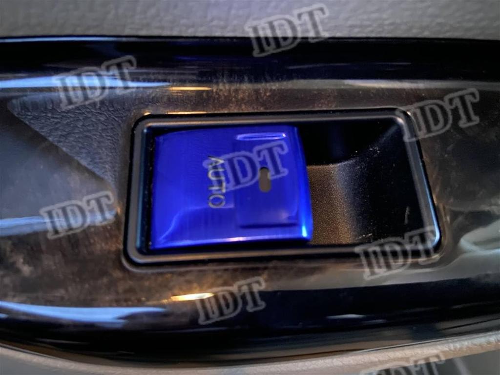 IDT 50 Series Estima Aluminum Power Window Switch Cover Interior Panel Front Rear Bezel ACR GSR AHR20W Type (Blue)