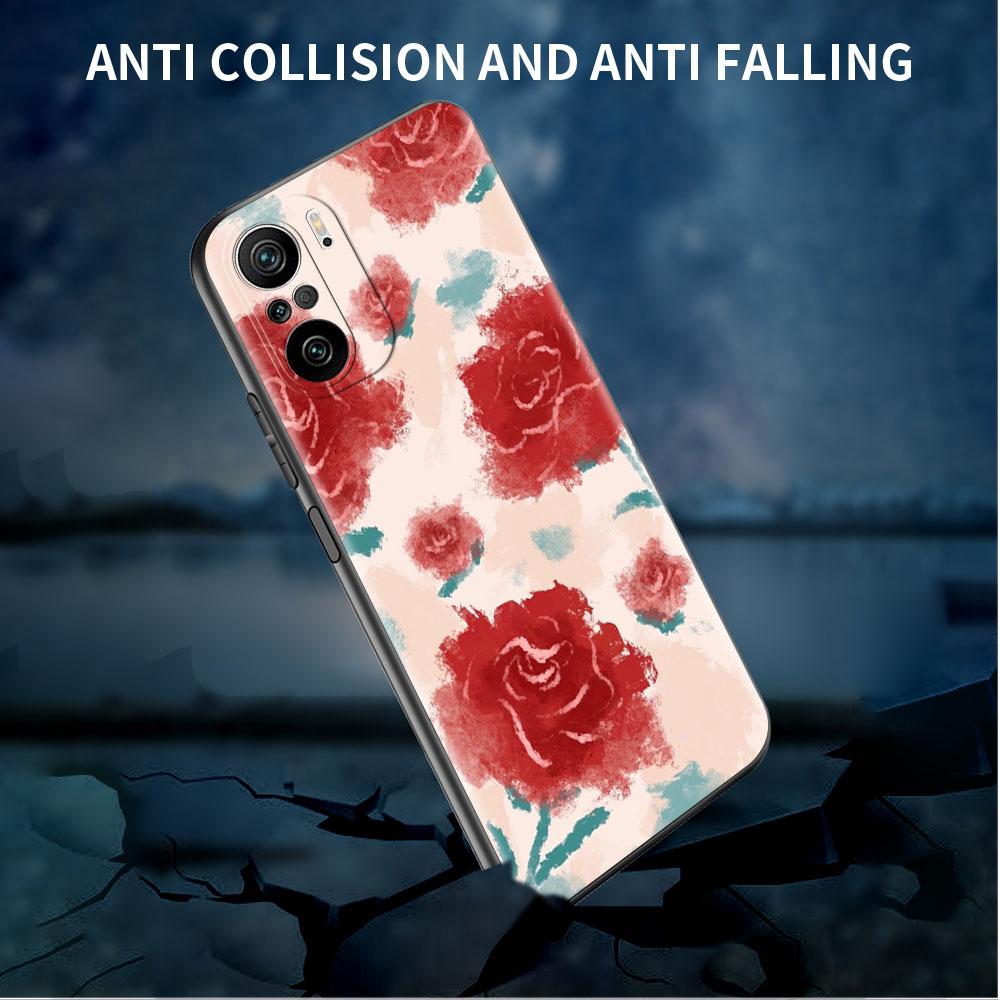 Case For Xiaomi Redmi Note 11 9S 10 9 8 7 9A 9C 9i K40 8T 10C 9T K50 Silicone Phone Shell Flower Cute