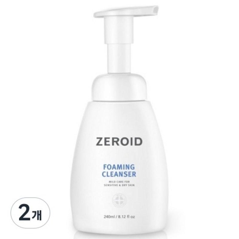 Zeroid Dry & Sensitive Cleansing Foam Foaming Cleanser, 240ml, 2 Pcs