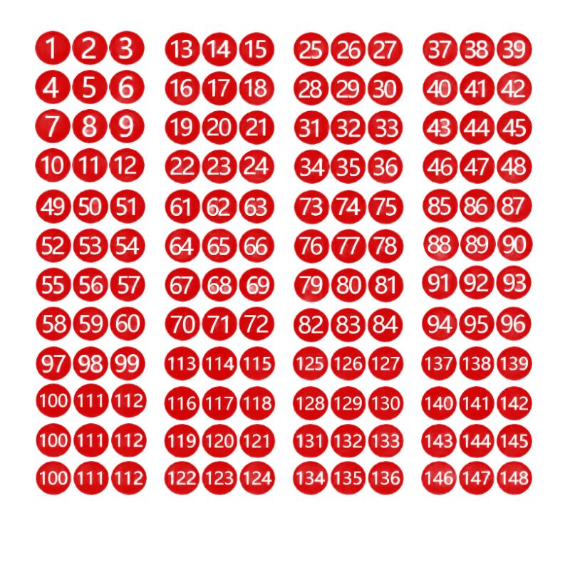 Winstable 10cm Waterproof PVC Number Stickers (2 Sets, 1-200)