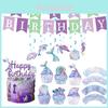 New Mermaid Fish Tail Fish Scale Birthday Party Theme Paper Napkin Plate Cutlery Party Supplies