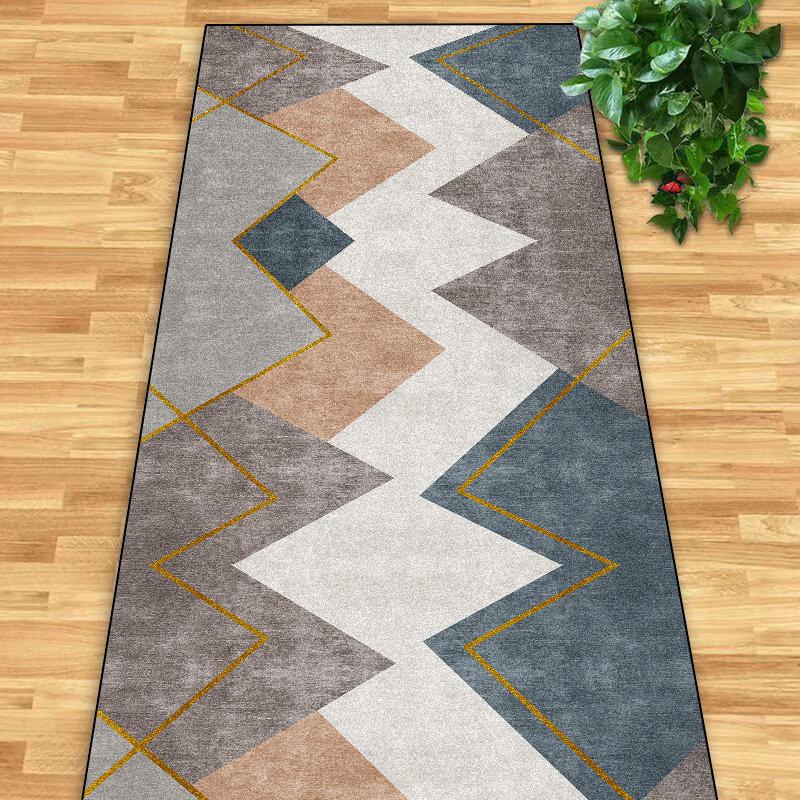 Modern Home Long Corridor Carpet Geometric Hotel Lobby Passageway Runner Rugs Villa Stairway Entryway Non-slip Mats Customizable