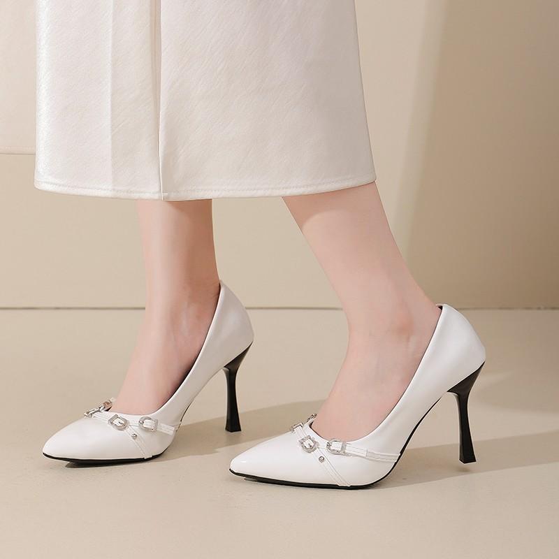 Fashion French Socialite Pointed-toe High Heels for Women, 2025 New Style, Stylish and Versatile Pointed-toe Single-toe Shoes