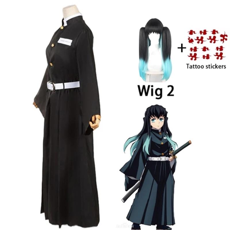 Anime Demone Slayer Costume Cosplay Tokitou Muichirou Cosplay Kimetsu No Yaiba Kisatsutai Parrucca Uniforme Vestiti Del Partito di Halloween