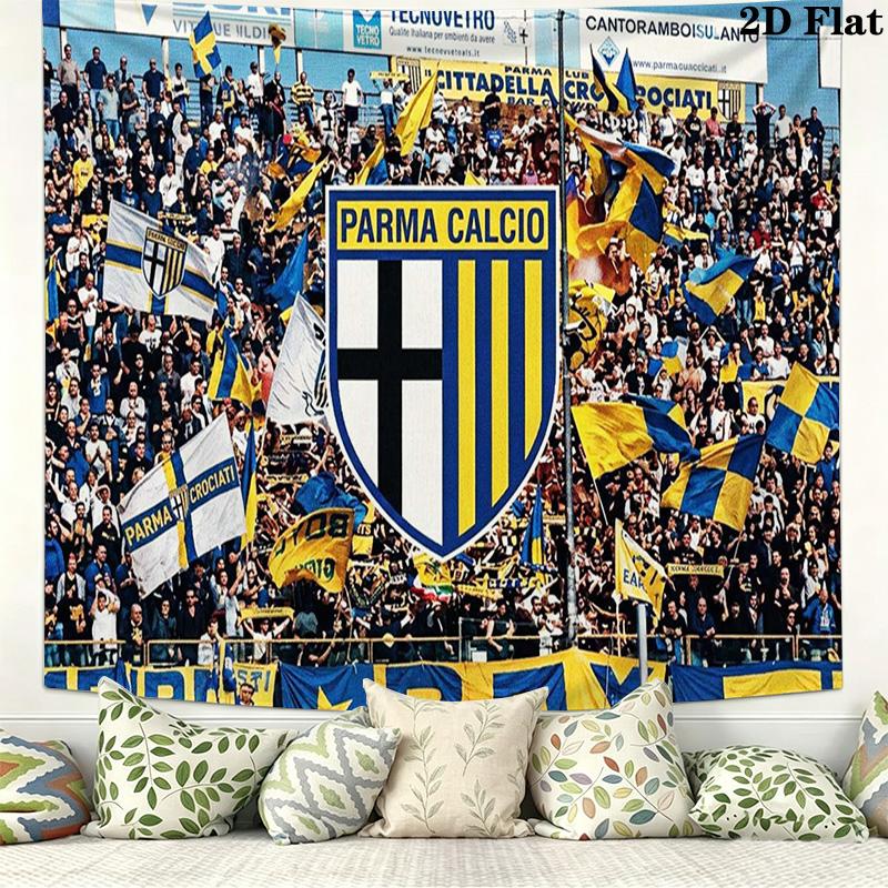 Parma Calcio Wall Tapestry Aesthetic Wall Hanging Printed Fabric Blanket Decorative Tapestries for Bedroom Living Room Home Decor