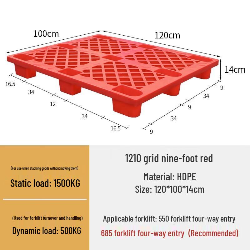XMSJ Plastic Pallet and Warehouse Floor Mat 120 x 100 x 14 cm