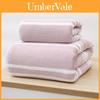 Coral Fleece Towel Set With Stripe Design For Couples Home Bath And Face Use