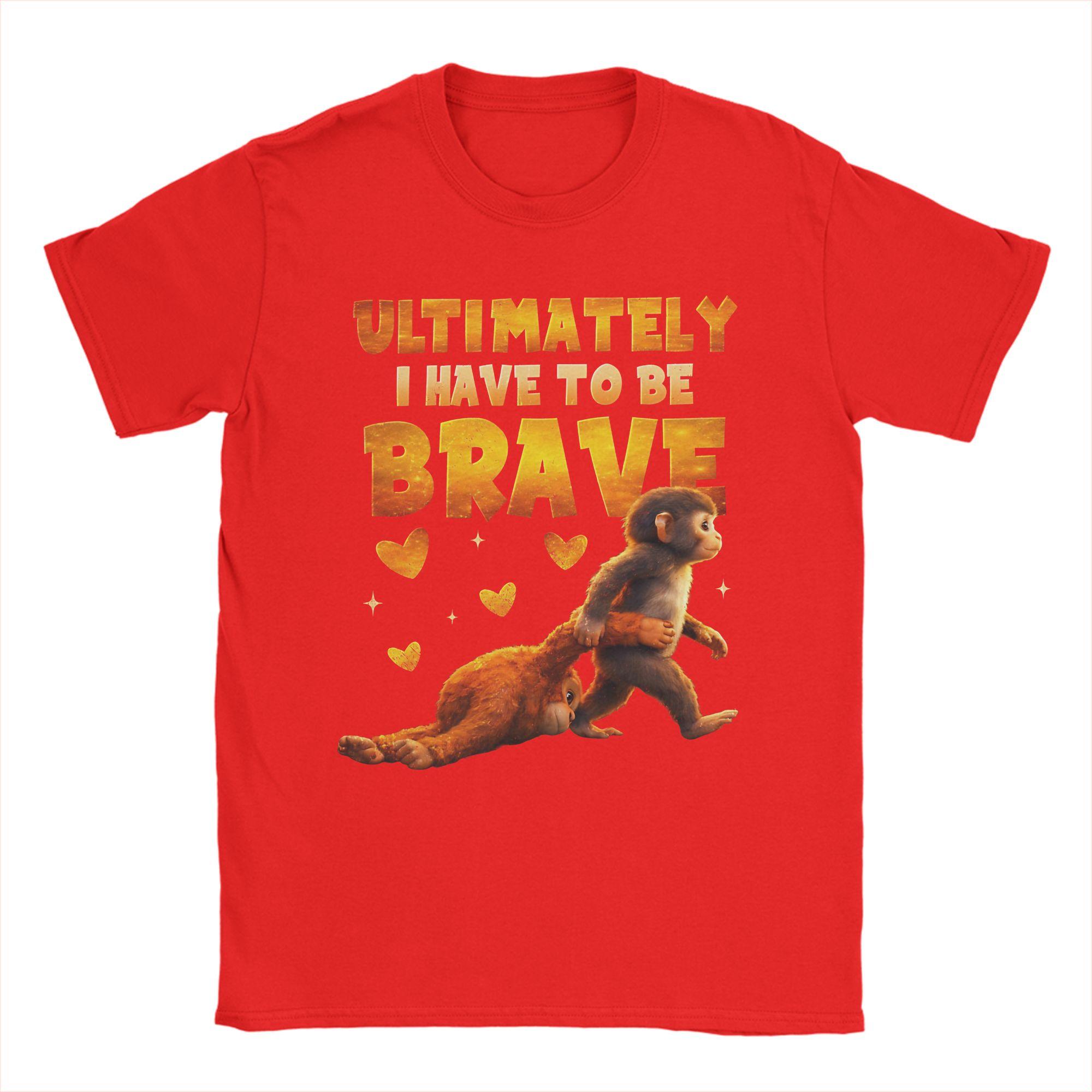 

Novelty Ultimately I Have to Be Brave Punch Monkey TShirt for Men Cotton T Shirts Short Sleeve Tee Shirt Printed Clothes S