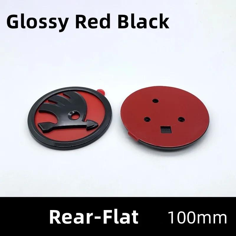 2025 Neu 100mm ABS Auto Frontemblem Heckklappenabzeichen Aufkleber für Skoda Fabia 1 2 A7 Octavia RS Superb Rapid Yeti Karoq Auto Zubehör