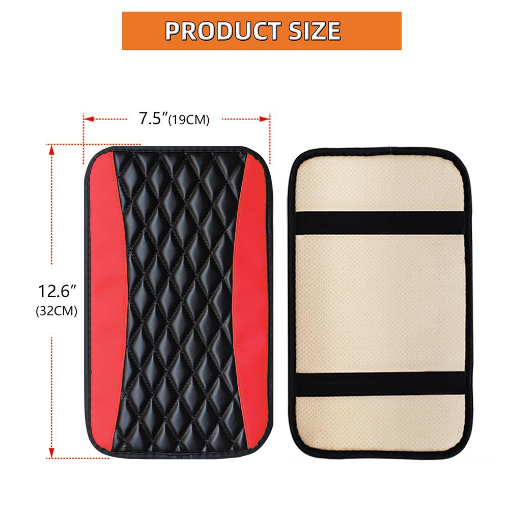 A Three-dimensional Nappa Leather Embroidered Car Armrest Cushion for Dust-proof, Dirt-proof and Water-resistant Car Interiors