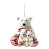 Organic Playful Glass Arctic Bear Family Christmas Decorations For Charm Auto